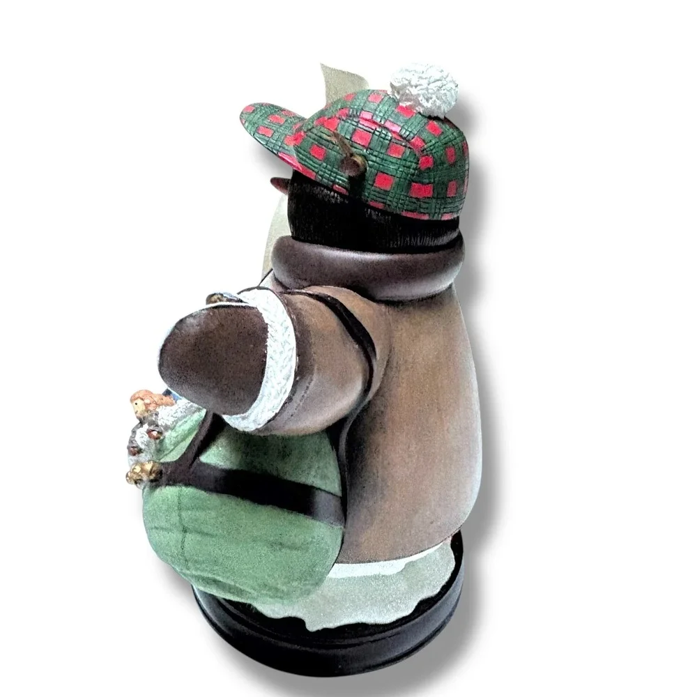 Bradford Editions 2005 Deer Santa Snowman Figurine Sixth Issue Deer FriendsA2652